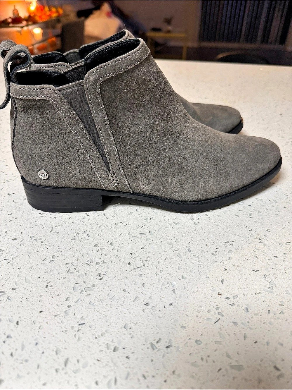 UGG Hazel Gray Ankle Boots